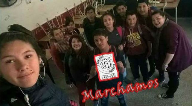 Los alumnos de la escuela Sonia Beatriz González.
