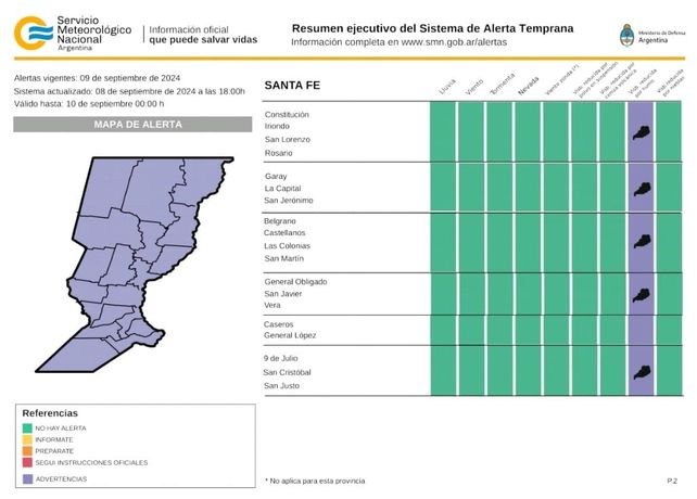 El Servicio Meteorológico advierte que una cortina de humo y cenizas podría llegar a Rosario este lunes