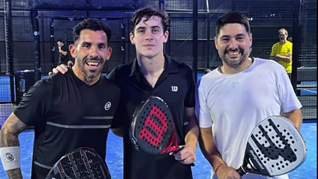 Carlos Tevez y Franco Colapinto compartieron un partido de pádel en Nordelta.