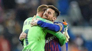 Marc Ter Stegen elogió a Lionel Messi, con quien compartió equipo en Barcelona.
