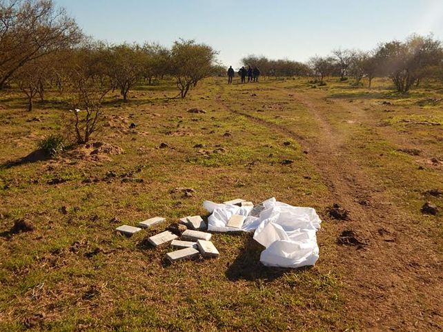 Descubrieron que un avión arrojaba bultos con marihuana a un campo cerca de Concordia