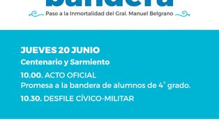 Este jueves se realizará el desfile cívico militar por el Día de la Bandera