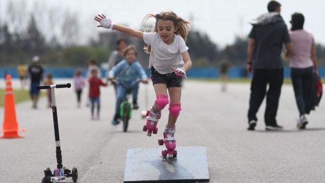 Cambio de hábito. La Pista Recreativa se llenó de bicis