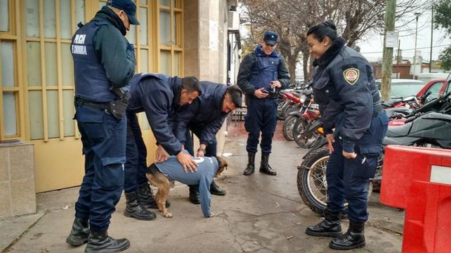 El perro policía se hizo famoso con la publicación de los efectivos.