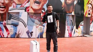 El rosarino llegó hoy al predio de la AFA que lleva su nombre.