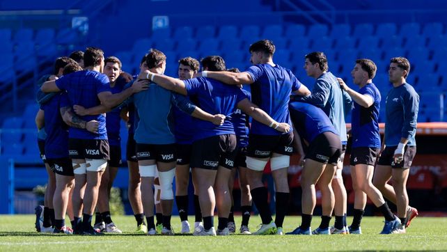 Los jugadores de Los Pumas