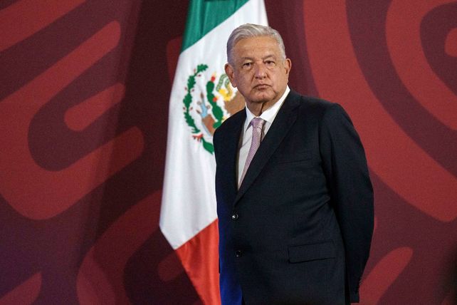 El mandatario mexicano durante una de sus diarias conferencias de prensa matutinas.&nbsp;