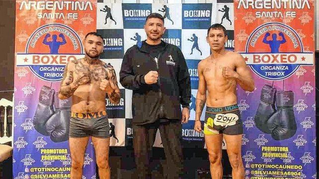 Alexis Lutti y Carlos Mars cumplimentaron el pesaje para el combate en la Recoleta santafesina.