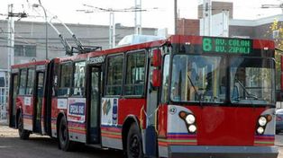 Una conductora tuvo un ataque de ira y un pasajero debió manejar el trole
