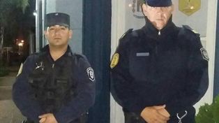 Los policias reconocidos por la Municipalidad de San Benito.&nbsp;