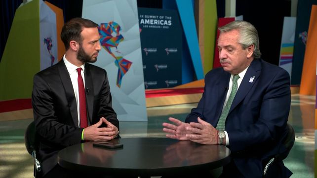 Alberto Fernández en la entrevista con CNN en la que llamó presidenta a Cristina Fernández de Kirchner.