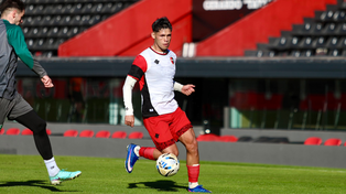 Walter Núñez jugó sobre la izquierda del ataque de Newells. Fue el autor del gol en el 1 a 1 con Sarmiento.