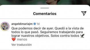 Di María fue denunciado por los árbitros portugueses.