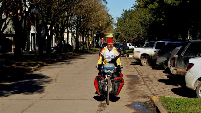 Paso. Llegó el miércoles a Paraná y se hospedó en el complejo del túnel. Ayer partió a Reconquista.