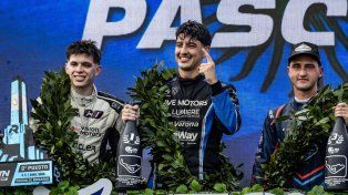Exequiel Bastidas en el podio.