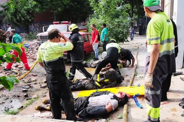 En el incendio intencional el depósito de Barracas