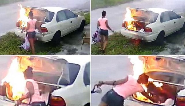 Prendió fuego un auto pensando que era el de su exnovio, pero se equivocó y terminó mal