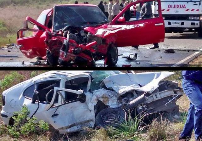 Dos personas murieron en un choque frontal en la ruta 2