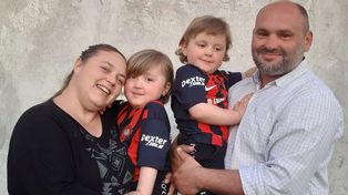 La familia que ganó con Suerte UNO.&nbsp;