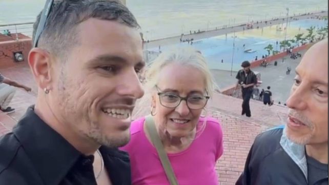 Brendan y su familia en Rosario.