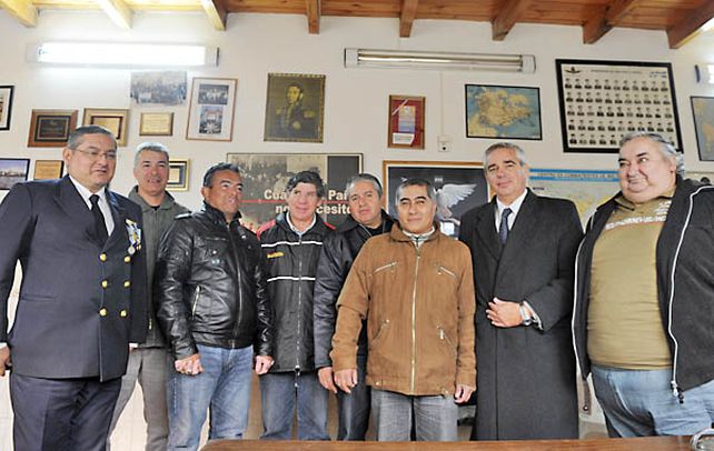 Los integrantes de la Compañía Mar del Batallón de Infantería de Marina Nº 5