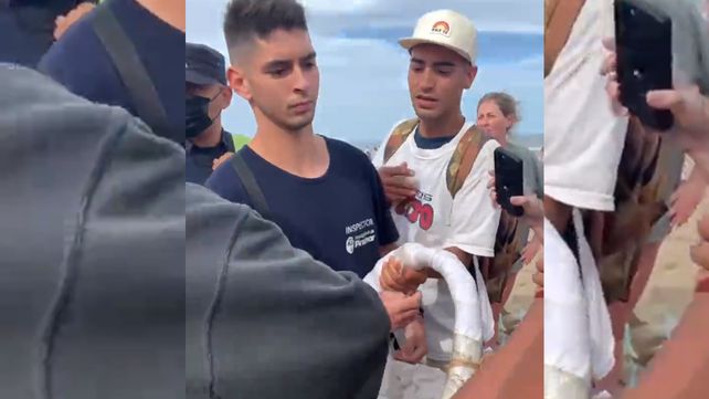Video: escándalo en Pinamar cuando la Policía le quiso sacar la canasta a un churrero