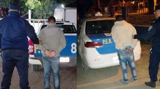 Dos violentos fueron detenidos por la Policía este lunes luego de haber agredido a sus parejas