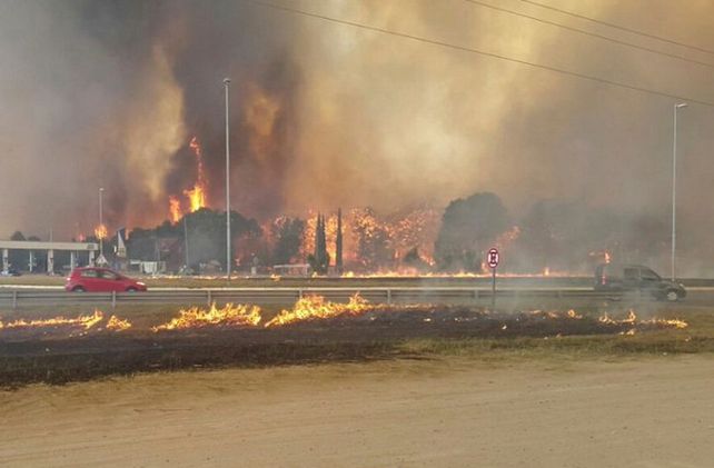 Las llamas llegaron a cercanías de una estación de servicio y una planta reductora de &nbsp;gas.