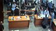La audiencia. La sala donde se desarrollaron las imputaciones ayer.