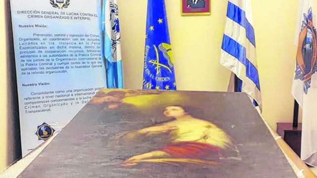 El lienzo. La realización del artista español permanece en la República Oriental del Uruguay.&nbsp;