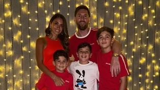 La familia Messi disfruta de la Navidad en Rosario.
