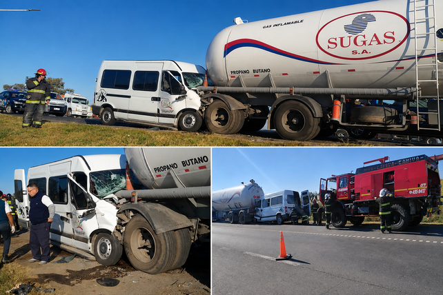 Tragedia en la autopista Santa Fe-Rosario: murió el conductor de una furgoneta tras incrustarse contra un camión cisterna