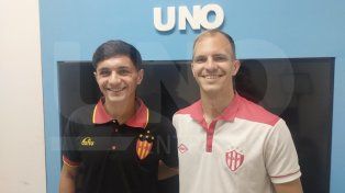 &nbsp;Gabriel Bender y Leonel Bolzán en la Redacción de UNO palpitando la definición de la Copa de la Liga Paranaense de Fútbol.