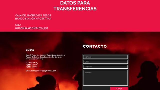 Bomberos de Ceibas lanzan una campaña solidaria para comprar equipos de bioseguridad