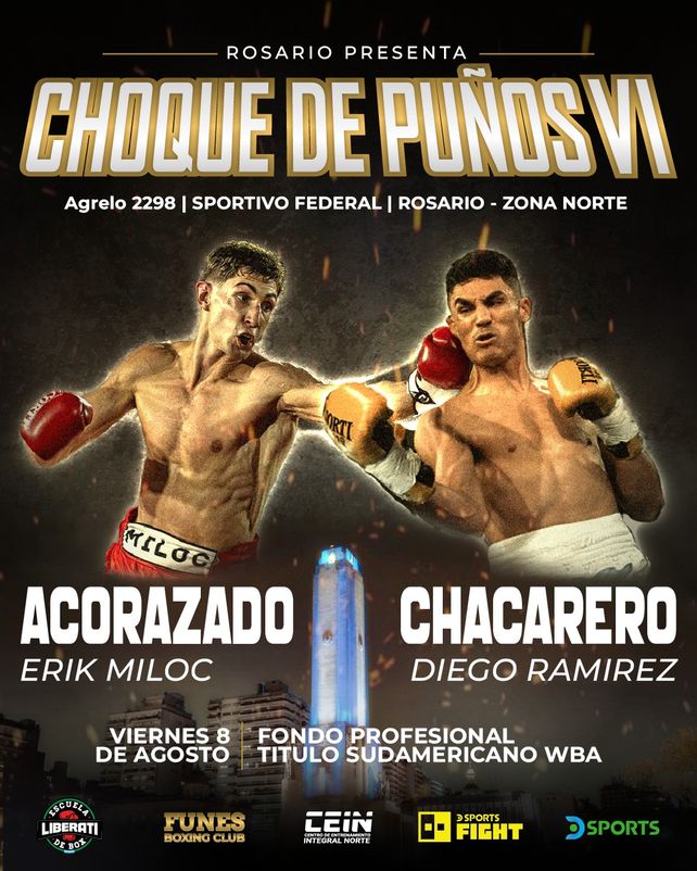 Boxeo: Rosario se prepara para el gran festival Choque de Puños