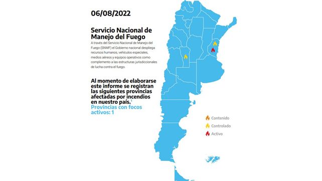 Sigue el combate contra los incendios en islas entrerrianas. Según el SNMF este sábado se registran focos activos en Victoria
