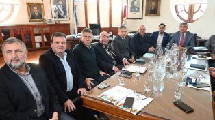 Los representantes del gremio UPCN durante las últimas discusiones paritarias junto al gobierno provincial&nbsp;