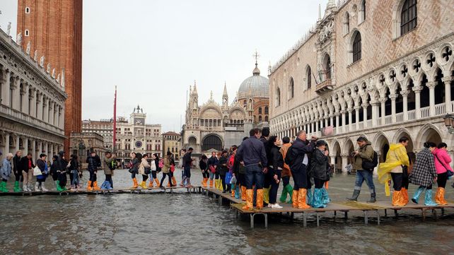 Las peores inundaciones en la última década en Venecia