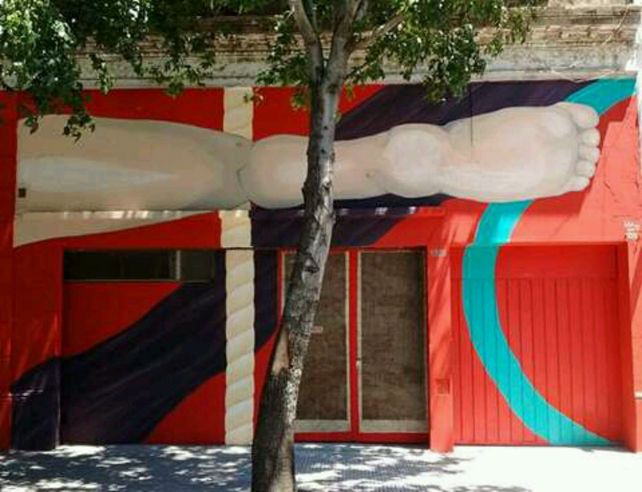 Un mural alusivo de lo que está por venir en el barrio del Abasto.
