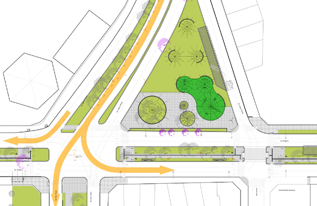 Circulación por avenida López y Planes hacia el sur.