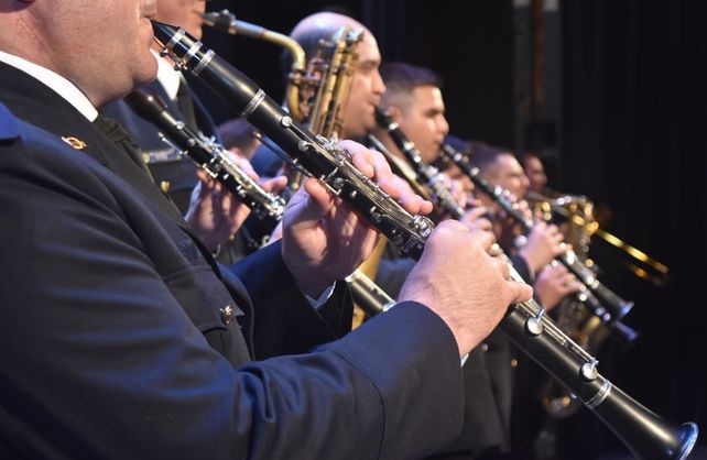 La banda sinfónica de la Policía de Santa Fe.