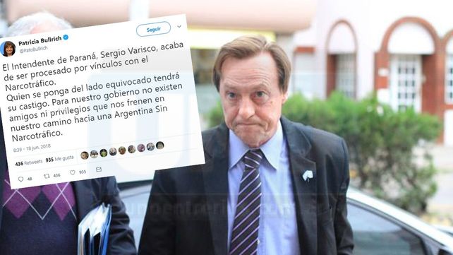 Bullrich opinó sobre Varisco:Quien se ponga del lado equivocado tendrá su castigo