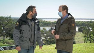 El ministro de Ambiente de la Nación, Juan Cabandié, y el gobernador Bordet&nbsp;