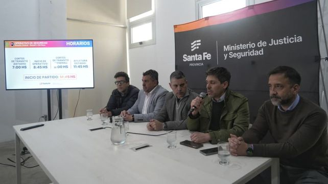 Las autoridades de la provincia anunciaron en conferencia de prensa el operativo de seguridad para el clásico.