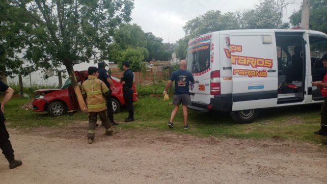 Un violento choque ocurrió en avenida Larramendi