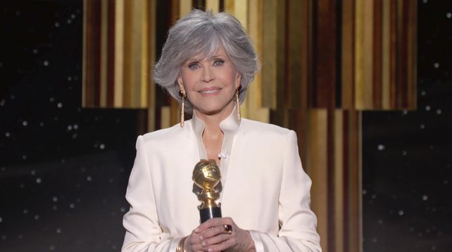 Jane Fonda dio un emotivo discurso al agradecer el Premio Cecil B. DeMille.&nbsp;