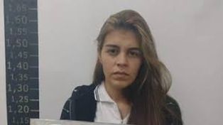 Erica Bullón al momento de ser detenida por extorsiones
