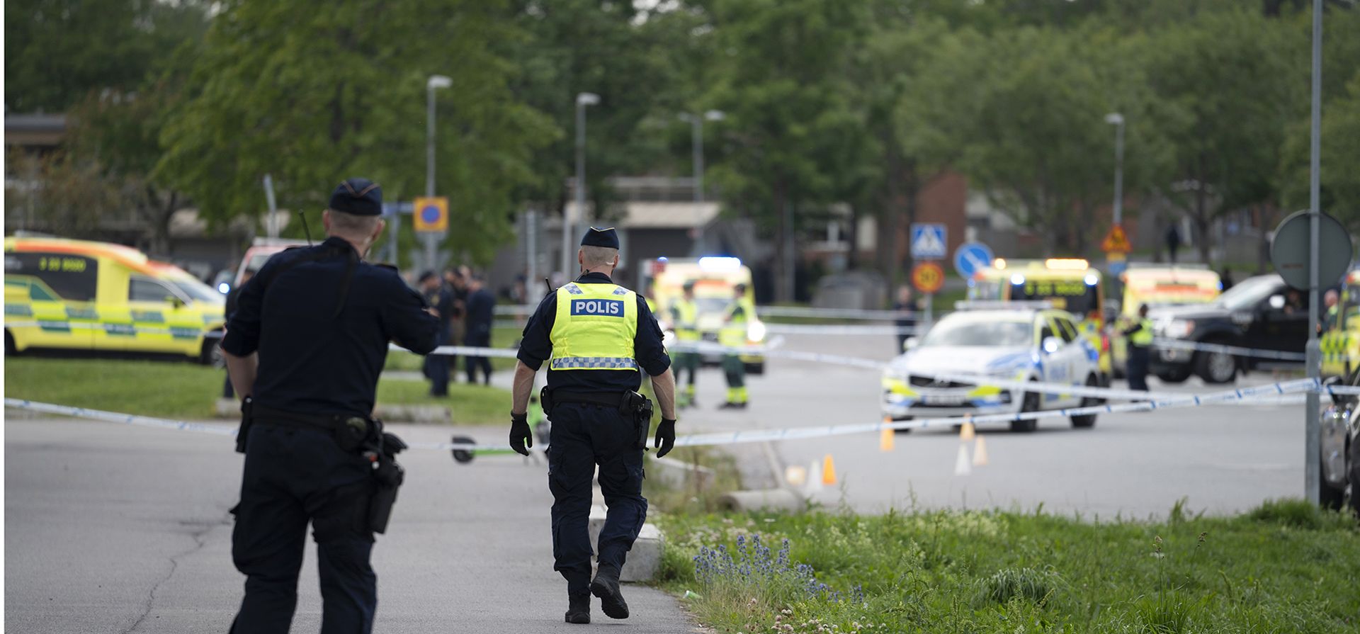 La Policía acude a una mezquita tras ser reportado un tiroteo en Örebro, Suecia, el viernes 15 de agosto de 2025. (Filip Gronroos/TT vía AP) La Policía acude a una mezquita tras ser reportado un tiroteo en Örebro, Suecia, el viernes 15 de agosto de 2025. (Filip Gronroos/TT vía AP)