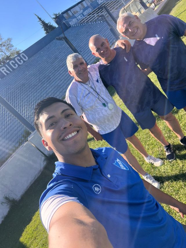Previti y sus colaboradores. El experimentado técnico llegó a Argentino de la mano del Indio Fagiani&nbsp; &nbsp;