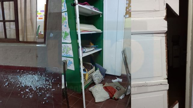 Escuela de Paraná blanco de vandalismo: destrozaron todo